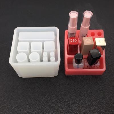 China 1pcs DIY Earrings Resin Mold Lipstick Storage Silicone Mold Viable Silicone Mold UV Epoxy Molds For Jewelry Making Tools for sale