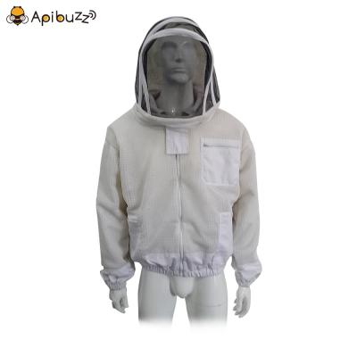 China Three Layer Mesh Heavy Duty Three Layer Mesh Ventilated Beekeeping Jacket Clothing With Hooded Hat-veil Bee Keeping Suit Apicultura Equipment for sale