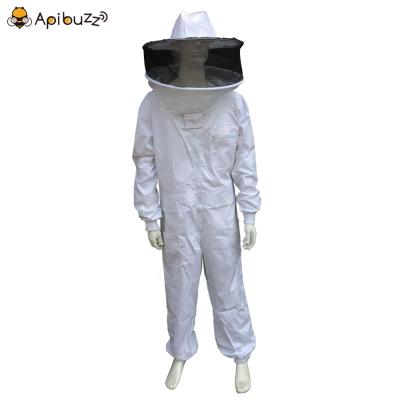 China Round Hat-Veil Bee Suit Apibuzz Thickened Type Bee Keeper Continuing Harvesting Suit Clothing With Combined Round Hat-Veil Beekeeping Beekeeping Equipment for sale