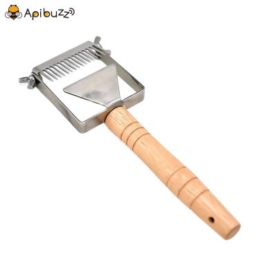 China Adjustable Beekeeping Beekeeping Equipment Imkereibedarf Bee Keeping Tool Honey Uncapping Fork Wax Uncapper Inner Teeth Bee Farm SS for sale