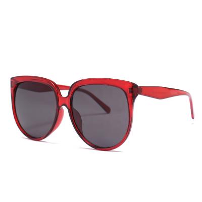 China Anti UV400 2020 European Large Cat Eye Sun Glass Vintage Women Stylish Oversized Red Sunglasses for sale