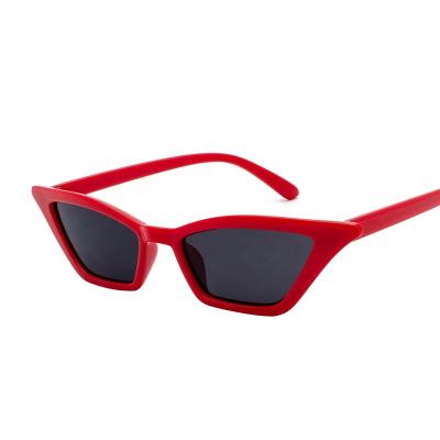 China 2020 Anti Turtle Sun Glasses Anti Tortoise UV400 Color New Small Tiny Thin Cateye Sunglasses Women 2020 for sale