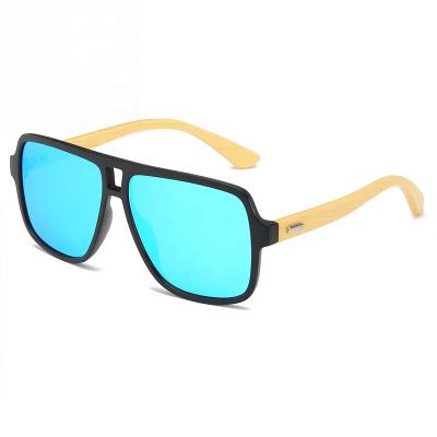 China Fashionable Anti UV400 Bamboo Sunglasses 2020 Custom Logo Wooden Plastic Wood UV400 Sun Glasses Bamboo Lenses for sale