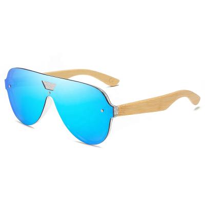 China UV400 Anti Retro Aviation Custom Printed Pilot Sun Glasses Vintage Polarized Wood Bamboo Private Label Sunglasses Men for sale