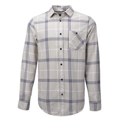 China Anti-pilling Mens Cotton Casual Shirt Long Sleeve Check Shirt For Men for sale