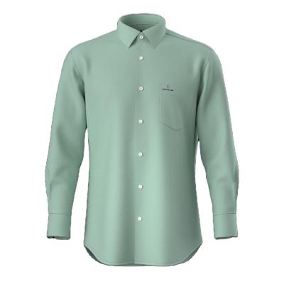 China Anti-pilling Solid Color Mens Shirt Masculina Economical 100% Cotton Shirt Regenerative For Daily Wear for sale