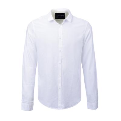 China Anti-pilling Mens Shirt Cotton / Lyocell Long Sleeve Solid Casual Shirt For Men for sale