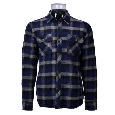 China Anti-pilling Mens Winter Shirt 100% Cotton Flannel Long Sleeve Shirt Mens Shirt Jacket for sale