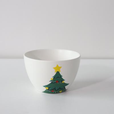 China Simple And Cute Christmas Eco Friendly Professional Ceramic Fashionable Bowl For Household Use for sale