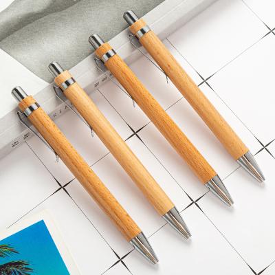 China office & School Pen Wholesale Promotion Eco Friendly Bamboo Ballpoint Pen With Logo Custom Made Ball Point Pens For Students for sale