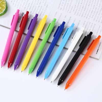 China office & 2021 Hot Selling School Pen Colorful Plastic Gel Pen Smooth Writing Click Pen With Logo Kawaii Macaron Ballpoint Custom Gel Pens for sale