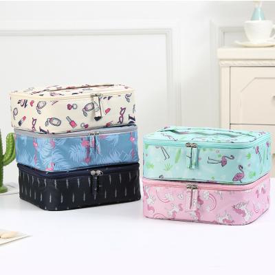 China Fashoion Makeyp Cosmetic Bag Bags Organizer Make Up Luxury Hanging Custom Logo Travel Nylon Case Zipper Bulk Fashion Toiletry for sale