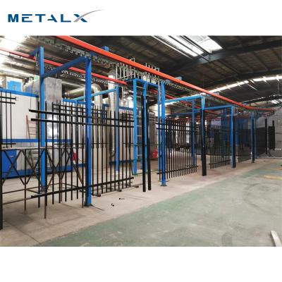 China Easily Assembled Metalx Powder Coated Black Decorative Corrugated Steel Wrought Iron Fence Vertical Metal Panels for sale