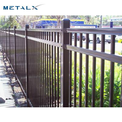 China China Supplier Easily Assembled Powder Painted Modern High Security Metal Barrier Steel Tubular Fence Panels For Sale for sale