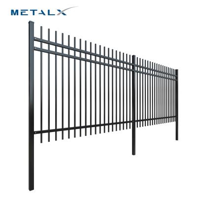 China Wholesale Ornamental High Security Easily Assembled Galvanized Square Zinc Steel Post Fence Pakistan for sale