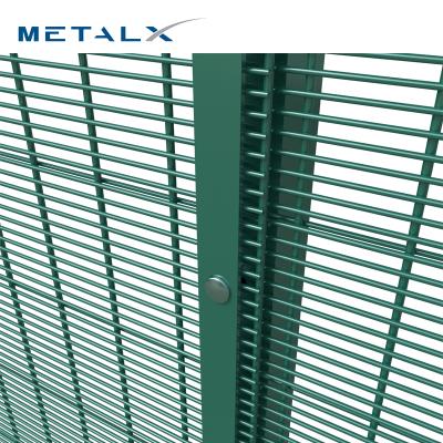 China Easily assembled durable galvanized and pvc coated no climb fence clearvu fencing price per meter for sale