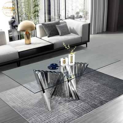 China OEM Design Customized Modern Dining Room Furniture Creative Clear Tempered Glass Countertops Dining Table Sets for sale