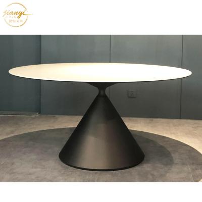 China OEM Popular Italian Luxury Nordic Round Slate Dining Table Restaurant Top Table for sale