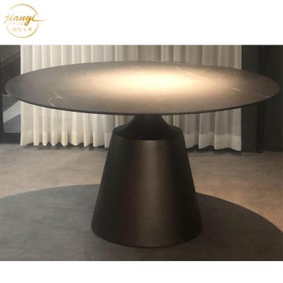 China OEM design hotel villa round shape Italian minimalist dining table/restaurant furniture creative dining table for sale