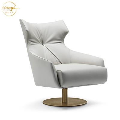 China Wholesale Italian Leather Lounge Chair Lounge Leisure Accent Rotation Chairs for sale