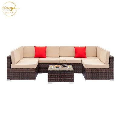 China Outdoor Rattan Modern Waterproof Rattan Chair Garden Furniture Patio Wicker Sofa Set From China Manufacturer for sale