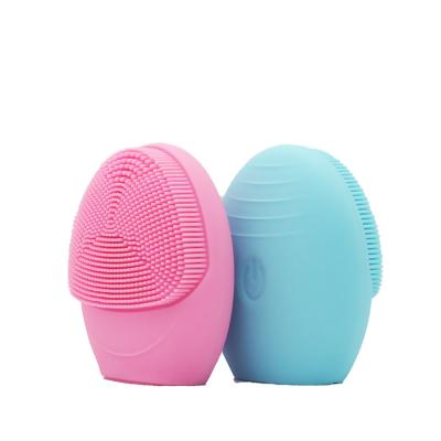 China Mini Portable Waterproof Electric Facial DEEP CLEANING Cleansing Sweep Cute Battery Operated Deep Cleaning Facial Brush for sale