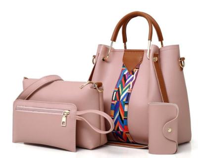 China Fashion\Comfortable\Soft Branded 2021 Hot Selling Large Capacity PU Leather Ladies Bags Tassel Women Handbag Set for sale