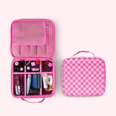 China Lady Makeup Travel Artist Professional Studio Cosmetic Make Up Suit Case Beauty Cosmetics Makeup Train Case for sale