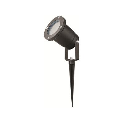 China Residential GU10max. 35W aluminum body glass cover ip65 warmwhite black garden spike lights for sale