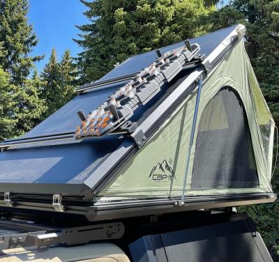 China Extended Type Hoya Off Road Rooftent 4x4 Camping Triangle Car Aluminum Roof Top Tent Hard Shell For Sale for sale