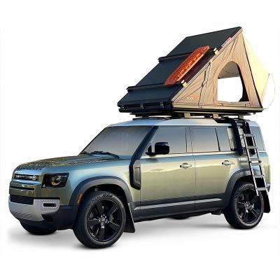 China Extended Type Shell Logo Triangle Motorhome Car Roof Top Tent Custom Hard Top Hard Cover Aluminum Car Roof Top Tent for sale