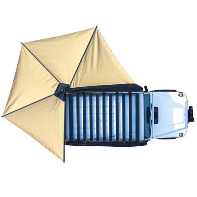 China Extended Type LOQ MOQ Outdoor Campervan Roof 270 Degree Retractable Awning Side Tent With Side Panels LED Light for sale