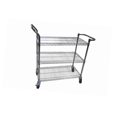 China Factory Factory Pharmaceutical Heavy Duty Industrial Workshop Use Hardware Chrome Stainless Steel Trolley Anti-Static Trolley for sale