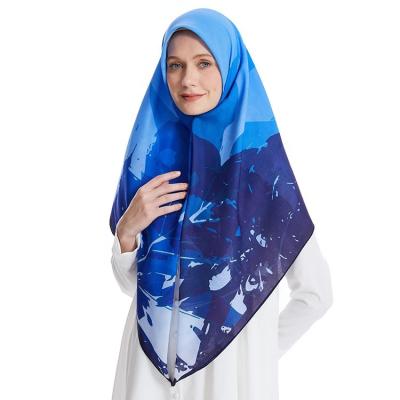 China Square Size Printed Classica Premium Cotton Printed Voile Hijab Bawal Shawl Cotton Hijab for sale