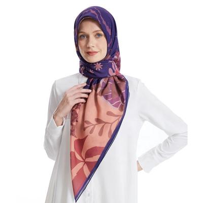 China Size Fashion Summer Square Shawl Printed Veil Hijab Cotton Hijabs Scarf Veil Codiaeum Hijab for sale