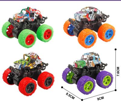 China Friction Toy 4 Colors Small Off Road Kids Plastic Inertia Friction Power Truck Car Friction Toy Monster Truck for sale