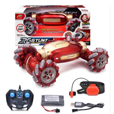 China With Lights and Watch NEW Crazy RC Controller 1:10 Radio Control Stunt Drift Car Stunt Car Toy 2.4G Music Toy Car High Speed ​​Toy for sale