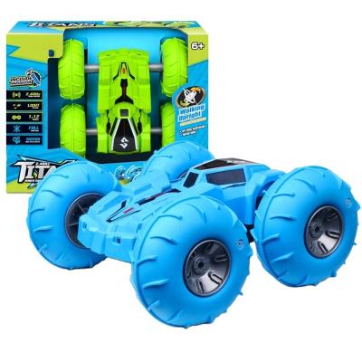 China Inflatable 2.4G RC Car Toy Balance Radio Control Stunt Car Toy Two Crazy Sides Walking Stunt Car Toy for sale