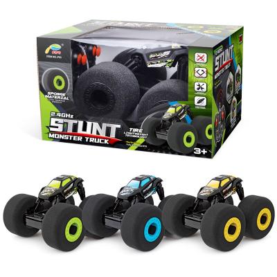 China 2.4G RC Foam Wheel Radio Control Stunt Truck Stunt Car Stunt Climbing Toy NEW Crazy Toy RC Car for sale