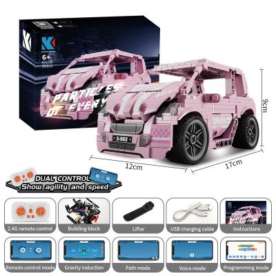 China Building Blocks Assembled Blocks Car 395PCS DIY Remote Control Hot Selling Building Blocks Car Plastic Toy From Amazon for sale