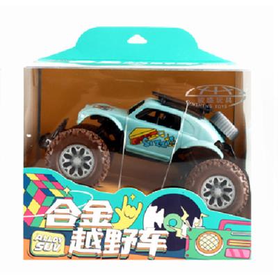 China Large Foot Vehicle Pull Back Alloy Friction Toy Children's Toy Car Model Toy Crash Resistant Off-Road Off-Road Inertia Car for sale