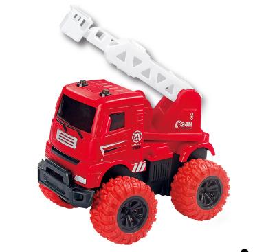 China Rubbing Toy Explosive Rescue Vehicle Set Inertial Toy Car With Telescopic Ladder Fire Truck Model 360 Degree Rotation for sale