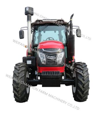 China Cheap farms 180hp 4x4 tractor machinery china farm tractors for agriculture 1804 tractor with front loader and rear hoe for sale for sale