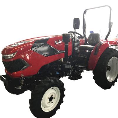 China High quality cheap farm machinery 60hp 4 wd farm tractor machinery repair shops agricultural tractor with front loader and rear hoe for sale for sale