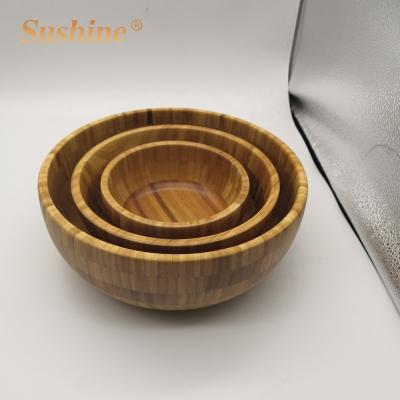 China Difference Size 3pcs Disposable Bamboo Food Bowl Breakfast Bowl Customized Vegetable Set for sale