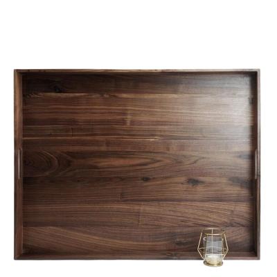 China Eco - Friendly North American Wooden Black Walnut Food Tray Professional Factory Customized for sale