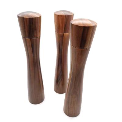 China New Viable Styles Wooden Dry Spice Grinder Salt And Pepper Mill For Kitchen for sale