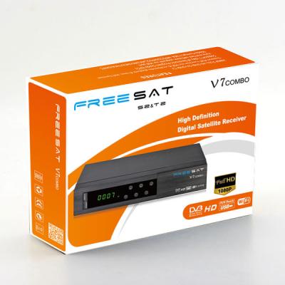 China FREESAT V7Combo powervu patch biss key free porn video set top box support 3G CCCAM 1080P HD satelliter receiver for sale