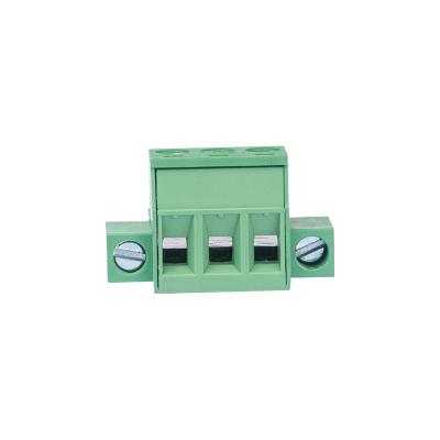 China Phosphor Bronze 5.0Mm 5.08Mm Pitch Pa66 PCB Plug In Terminal Blocks With Screw 250V 20A for sale