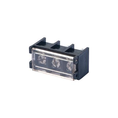 China 300V 25A PCB Electrical Connector TB Jumper Terminal Blocks 9.5mm Brass Plug-In Type Through Wall YJ9500/G/9.5 for sale